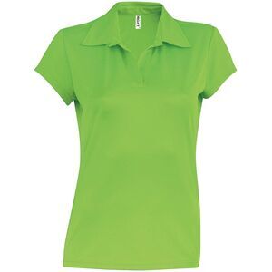 Kariban Proact Womens/Ladies Short Sleeve Performance Polo Shirt / Lime